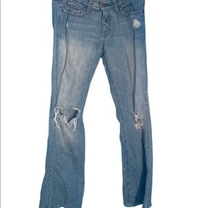 Vintage Y2K Abercrombie & Fitch Distressed Embellished Back Pockets Jeans Size 2